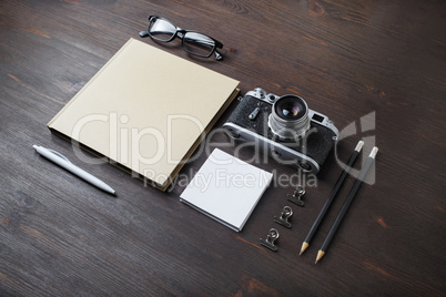 Camera, blank stationery