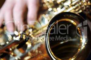 Saxofon und Musiker