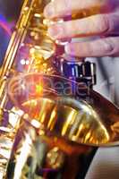 Saxophon und Musiker