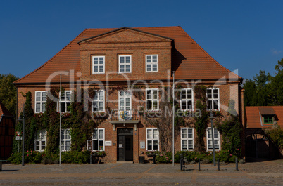 City view of the german village called Ludwigslust