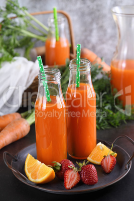 Carrot strawberry orange juice