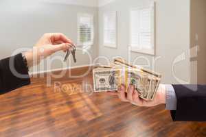 Real Estate Agent Hands Over New House Keys For Cash Inside Empt