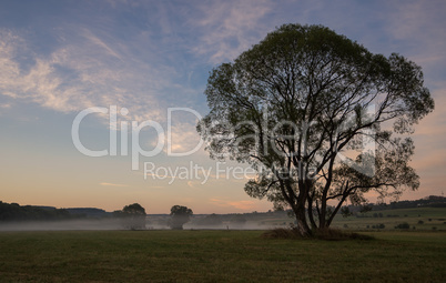 Morning landscape near the german village called Hallenberg