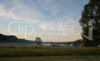 Morning landscape near the german village called Hallenberg