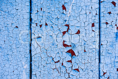 Background of blue wooden surface
