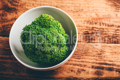 Head of broccoli in bowl