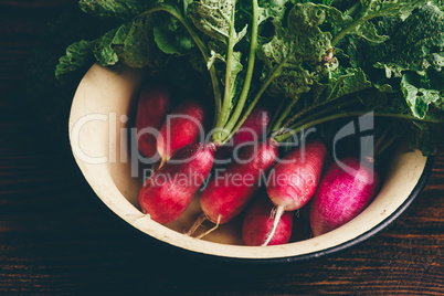 Bowl of red radish