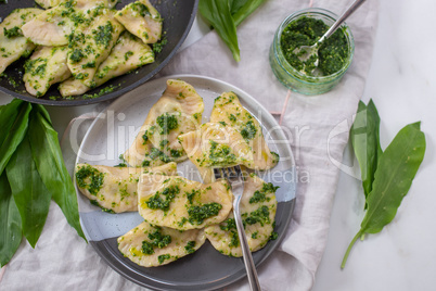 Pierogi ruskie mit Bärlauch