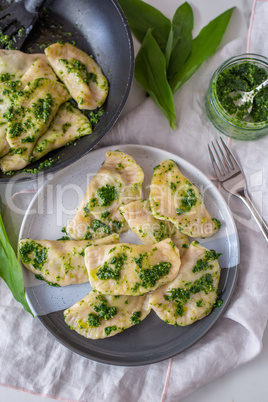 Pierogi ruskie mit Bärlauch