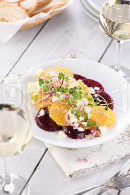 Orange beet salad