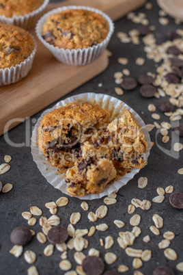 Vollwert Haferflocken Schoko Muffins