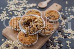 Vollwert Haferflocken Schoko Muffins