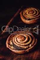 Sweet roll with poppy seeds