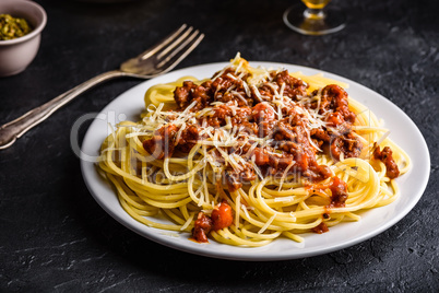 Spaghetti with bolognese sauce