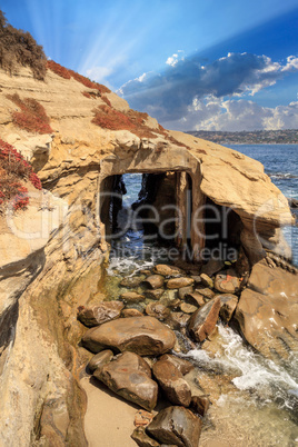 Coastal caves at La Jolla Cove