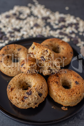 Vollwert Haferflocken Schoko Donuts