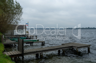 View of lake Schaalsee at the german village Zarrentin