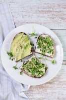 Sandwich with microgreen