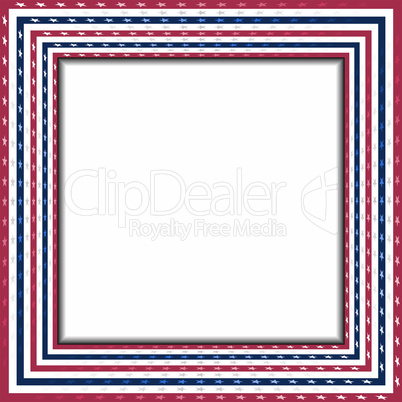 3D Patriotic background with US flag colors