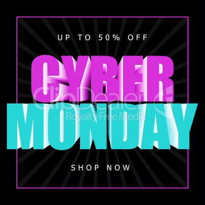 Vector illustration for Cyber Monday Sale. Perfect for your business.