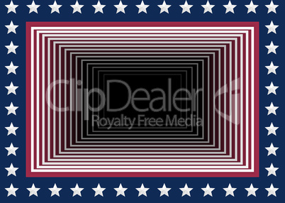 3D Patriotic background with US flag colors