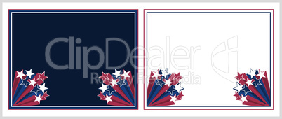 3D Patriotic background with US flag colors