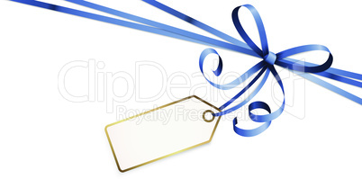 blue colored ribbon bow