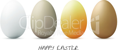 Happy Easter eggs colored