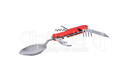 Travel tool spoon, fork, knife multifunctional set, utility knif