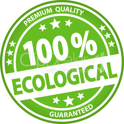 round business button - 100% ecological