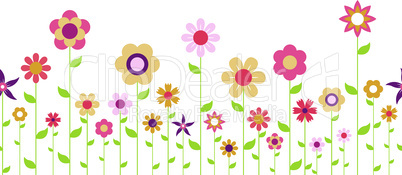 seamless fresh flowers background for spring