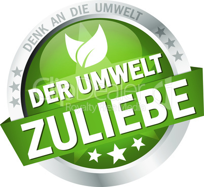 Button with Banner for the environment (in german)