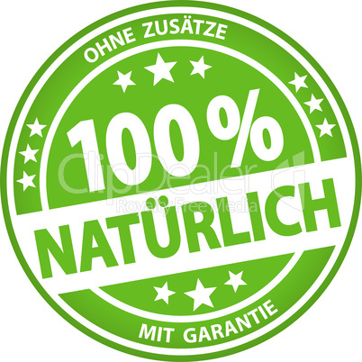 round business button - 100% natural (german)