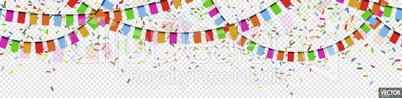 seamless colored garlands party background