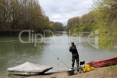 Angler am Rhein