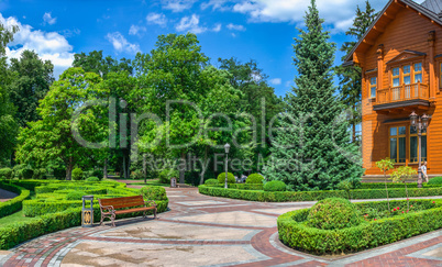 Public park of the Mezhyhirya Residence in Kyiv, Ukraine