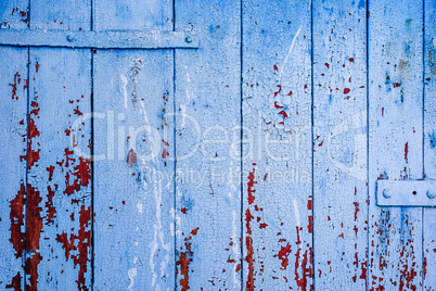 Background of blue wooden surface