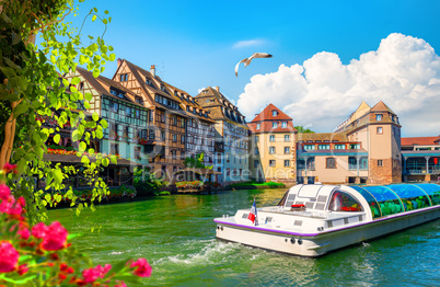 Excursion boat In Strasbourg