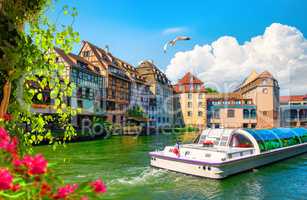Excursion boat In Strasbourg