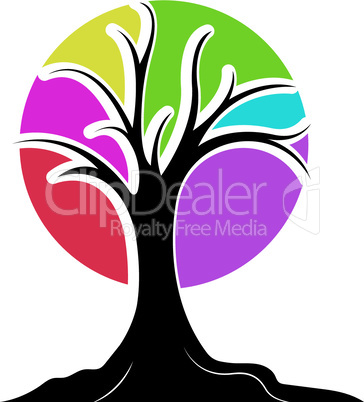 Tree icon logo template vector