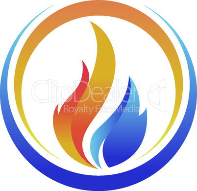 Fire flame Logo Template vector icon Oil, gas and energy logo