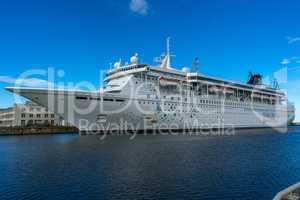 Tourism ship in the haven of german city Wismar