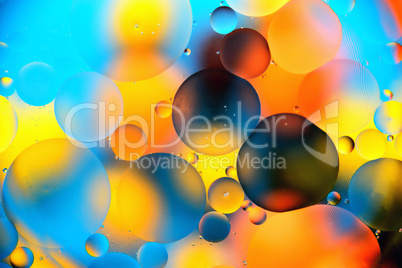 background, multicolored balls, blur