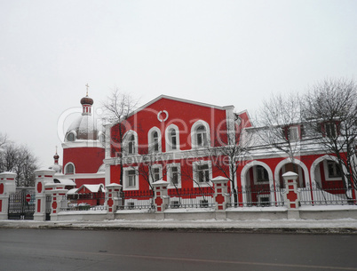 church at winter snowfall