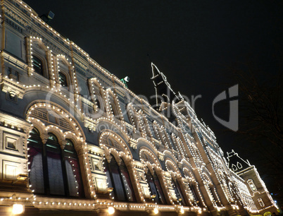 old building at night