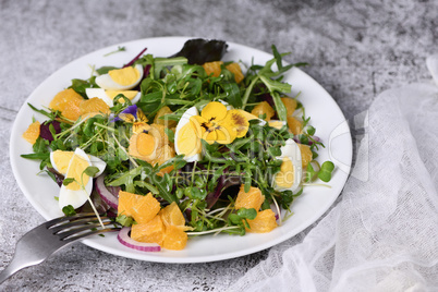 Spring salad fruit and vegetable