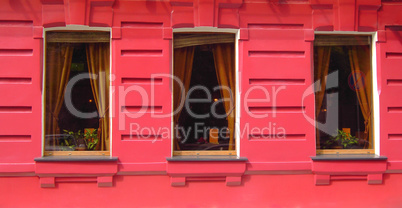 three window of restaurant