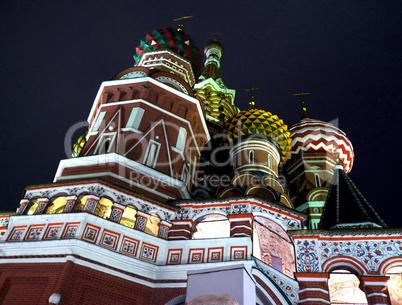 blessed Basil cathedral at night