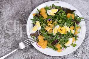 Spring salad fruit and vegetable