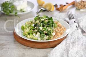 Gluten-free green vegetarian salad